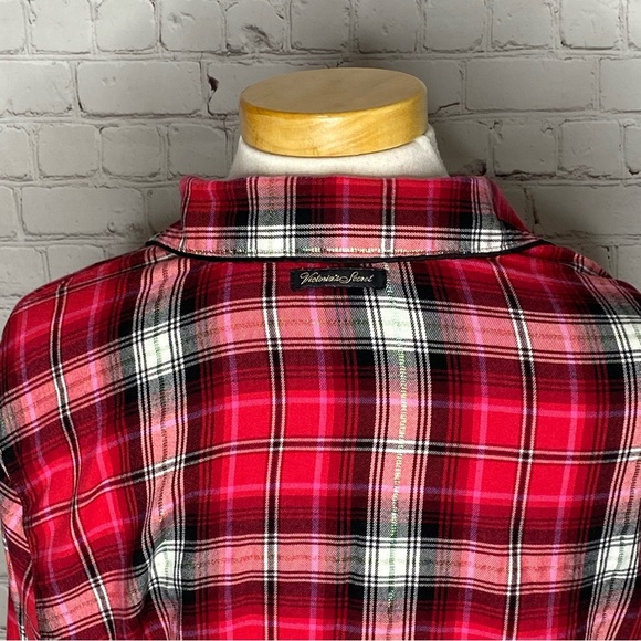 VICTORIA’S SECRET Long-sleeve Plaid Sleep Shirt - Picture 5 of 9